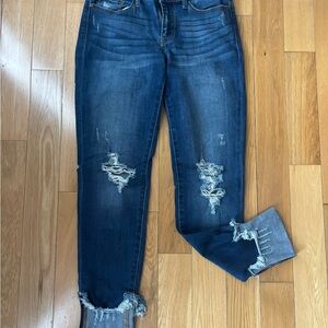 Judy Blue Women's Distressed Skinny Blue Jeans Size 5/27